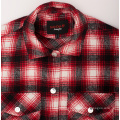 Atacado Stretch Plaid Flannel Fashion Men&#39;s Custom Shirt